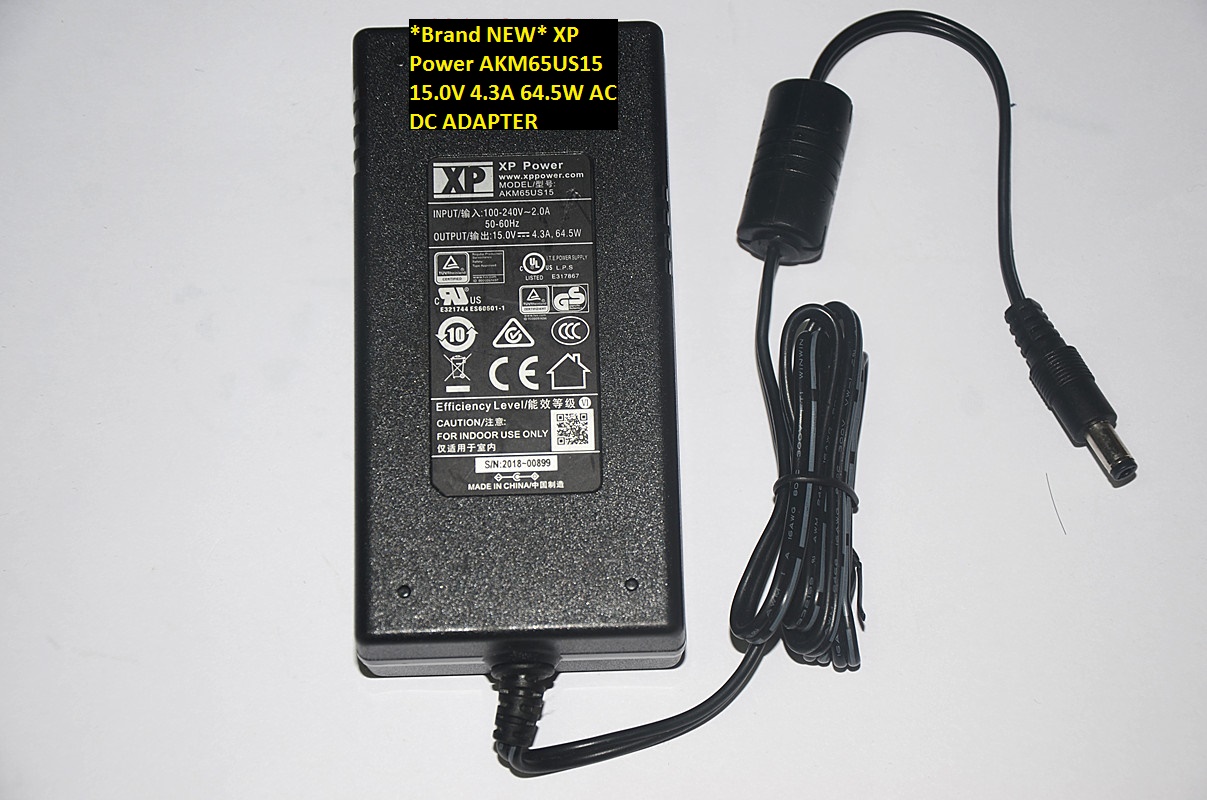 *Brand NEW* XP Power 15.0V 4.3A 64.5W AKM65US15 AC DC ADAPTER